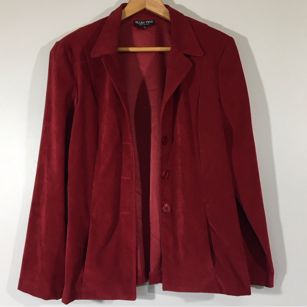 Ellen Figg Moleskin Fitted Shacket‎ Blazer Jacket